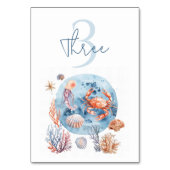 "水航海の色コーラルリーフ快楽 テーブルナンバー (正面)