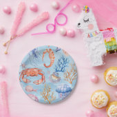 "水航海の色コーラルリーフ快楽 ペーパープレート (パーティー)