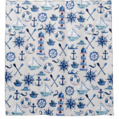 水航海の色シャワーカーテン シャワーカーテン (正面)