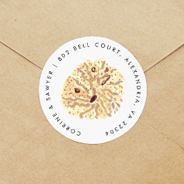 水航海の色シーシェル差出人住所 ラウンドシール