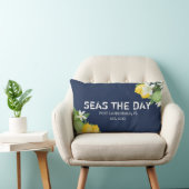 水航海の色レモンボート名 ランバークッション (椅子)