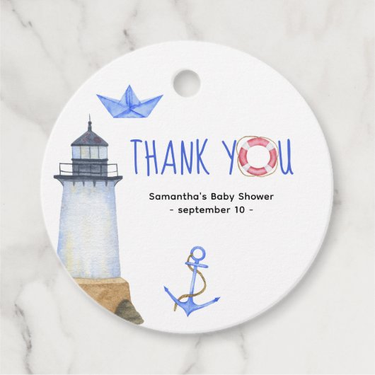 水航海の色感謝してい- フェイバータグ (正面)