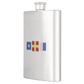 水航海の色海事信号旗モノグラム フラスク (左)