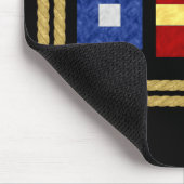 水航海の色海事信号旗モノグラム マウスパッド (コーナー)