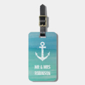 水航海の色mrとmrsトラベル荷物タグ ラゲッジタグ (正面縦)
