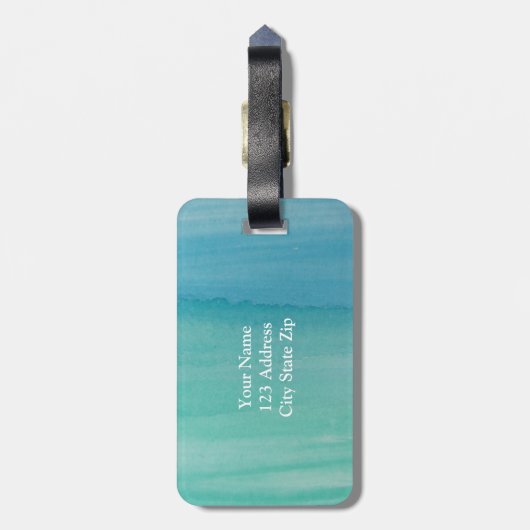 水航海の色mrとmrsトラベル荷物タグ ラゲッジタグ (裏面縦)