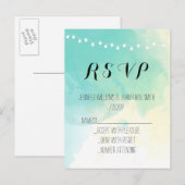 水航海の色RSVPカード インビテーションポストカード (正面/裏面)