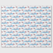 水航海の跳ね上がりライフリング ラッピングペーパー (フラット)