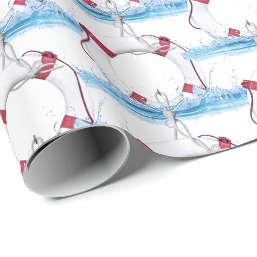 水航海の跳ね上がりライフリング ラッピングペーパー (ロールコーナー)