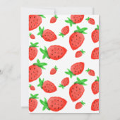 水色いちごガールベビーシャワースウィートベリー 招待状 (裏面)