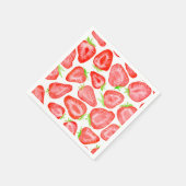 水色いちごスライス模様 スタンダードカクテルナプキン (角)