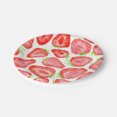 水色いちごスライス模様 ペーパープレート (アングル)