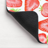 水色いちごスライス模様 マウスパッド (コーナー)