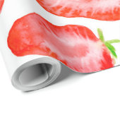 水色いちごスライス模様 ラッピングペーパー (ロールコーナー)