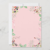 水色いちごボウフルーツベビーシャワー 招待状 (裏面)