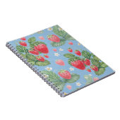 水色いちご柄 ノートブック (右側)