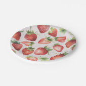 水色いちご柄 ペーパープレート (アングル)