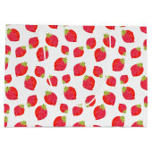 水色いちご柄 ラージペーパーバッグ (裏面)