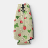 水色いちご模様 ボトルクーラー (裏面)