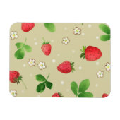 水色いちご模様 マグネット (横)