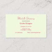水色いちご花庭師 名刺 (裏面)