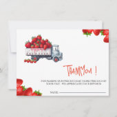 水色いちご赤ちゃんシャワーカーサンキュード (正面)