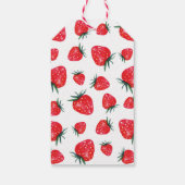 水色いちご赤パーソナライズされたちゃんシャワー ギフトタグ (裏面)