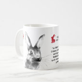 水色うさぎ中国の旧正月2023 コーヒーマグカップ (正面左)