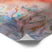 水色お洒落の背景にシーホース ポスター (角)