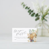 水色かぼちゃおむつラッフルカード 名刺 (スタンド正面)