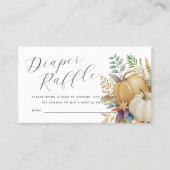 水色かぼちゃおむつラッフルカード 名刺 (正面)