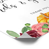 水色かぼちゃのフローラブックカードやギフト ポスター (角)