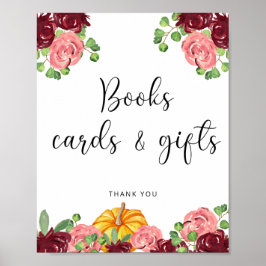 水色かぼちゃのフローラブックカードやギフト ポスター