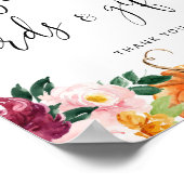 水色かぼちゃのフローラブックカードやギフト ポスター (角)