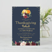 水色かぼちゃのフローラ感謝持ちポットラック 招待状 (スタンド正面)