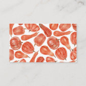 水色かぼちゃのベビーシャワーおむつラッフルエンクル エンクロージャーカード (裏面)