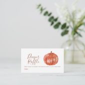 水色かぼちゃのベビーシャワーおむつラッフルエンクル エンクロージャーカード (スタンド正面)