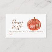 水色かぼちゃのベビーシャワーおむつラッフルエンクル エンクロージャーカード (正面)