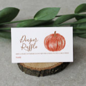 水色かぼちゃのベビーシャワーおむつラッフルエンクル エンクロージャーカード