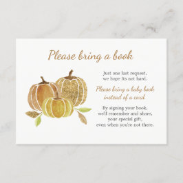 水色かぼちゃの赤ちゃんシャワー本カードを持参 招待状