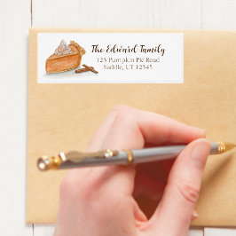 水色かぼちゃパイメープル葉感謝祭 ラベル