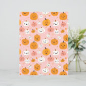 水色かぼちゃ秋柄スクラップブック紙 (スタンド正面)