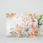 水色かぼちゃ秋柄スクラップブック紙 (スタンド正面)