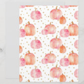 水色かぼちゃ秋柄スクラップブック紙 (正面/裏面)