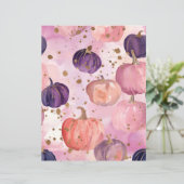 水色かぼちゃ秋柄スクラップブック紙 (スタンド正面)