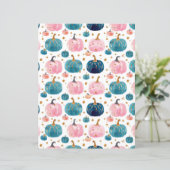 水色かぼちゃ秋柄スクラップブック紙 (スタンド正面)