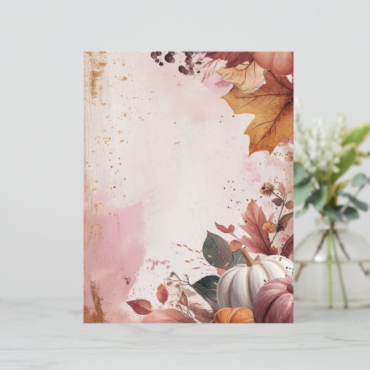 水色かぼちゃ秋柄スクラップブック紙 (スタンド正面)