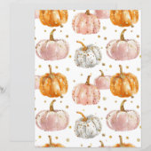 水色かぼちゃ秋柄スクラップブック紙 (正面/裏面)
