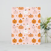 水色かぼちゃ秋柄スクラップブック紙 (スタンド正面)
