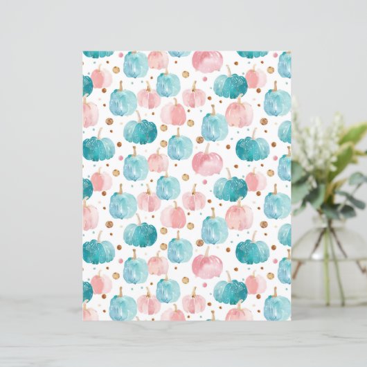 水色かぼちゃ秋柄スクラップブック紙 (スタンド正面)